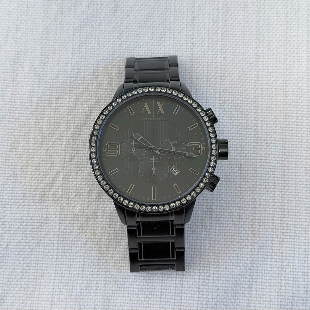 Armani Exchange (AX1271) Chronograph Black Stainless Steel Watch - Picture 3 of 4